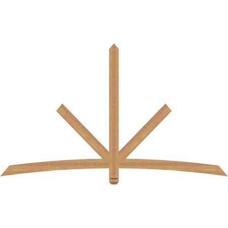 Ekena Millwork Alberta Smooth Timber Gable Bracket, Western Red Cedar, 84"W x 49"H x 1 1/2"D x 3 1/2"F, 14/12 Pitch GBW084X49X0204ALB00SWR